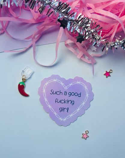Such a Good Girl Holographic Sticker – Dark Romance & Smut Bookish Sticker