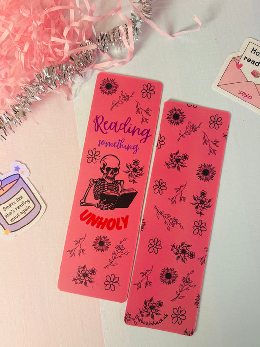 Skeleton 'Unholy' Bookmark – Spooky Dark Romance Bookish Gift