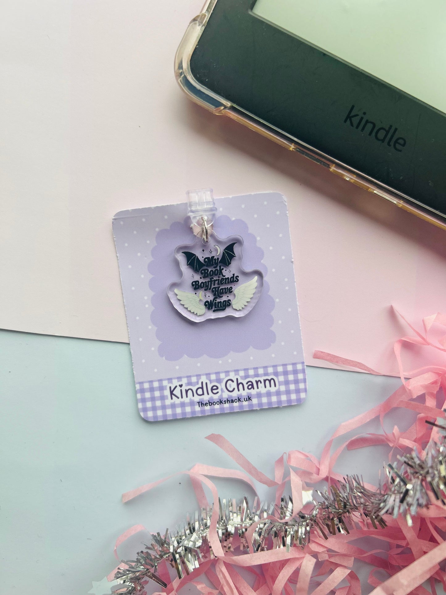 My Book Boyfriends Have Wings Kindle Charm – Bat Wing USB-C Dust Plug