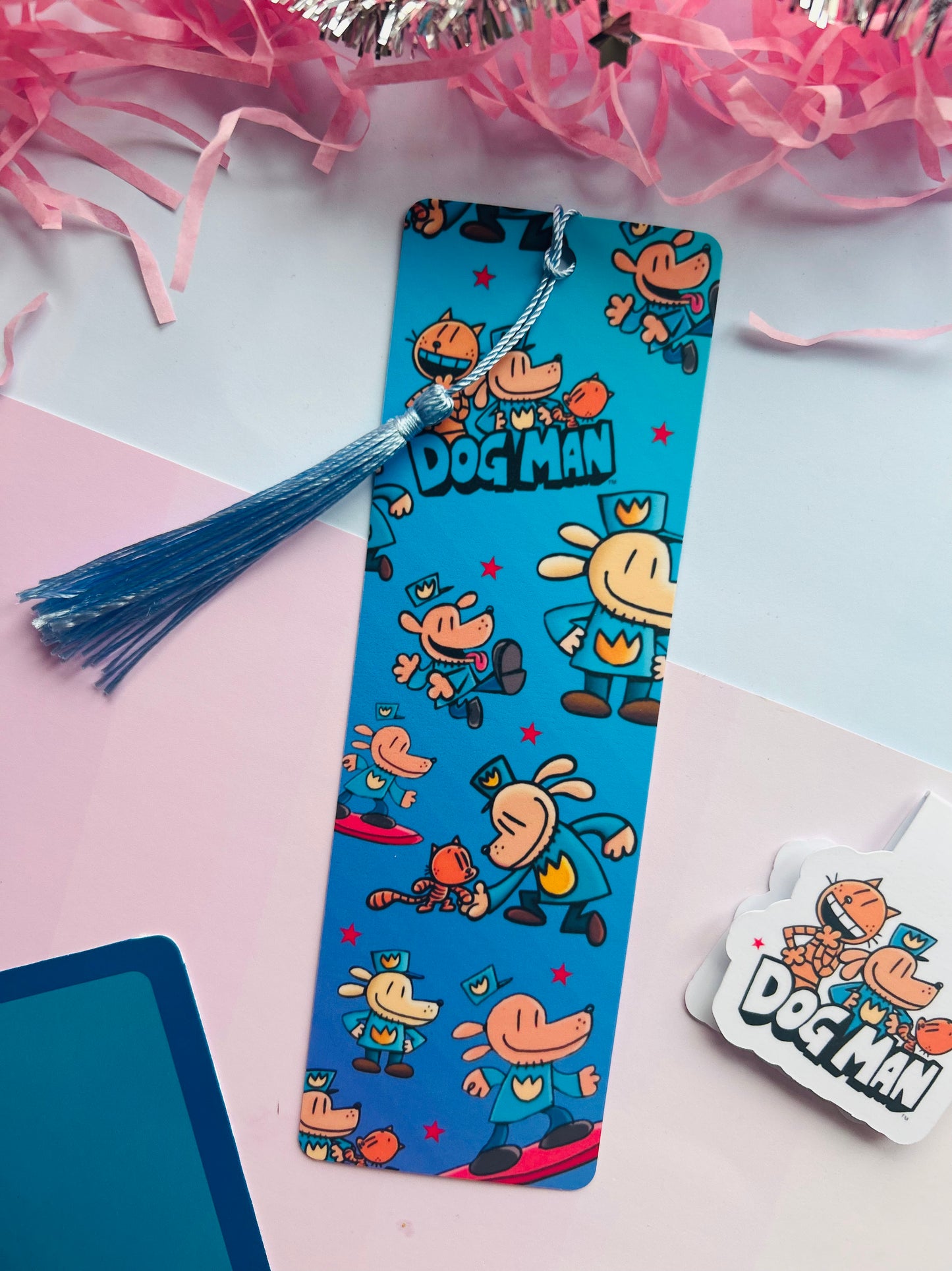 Dog Man children's bookmark, kids bookmark, cartoon bookmark, children gift