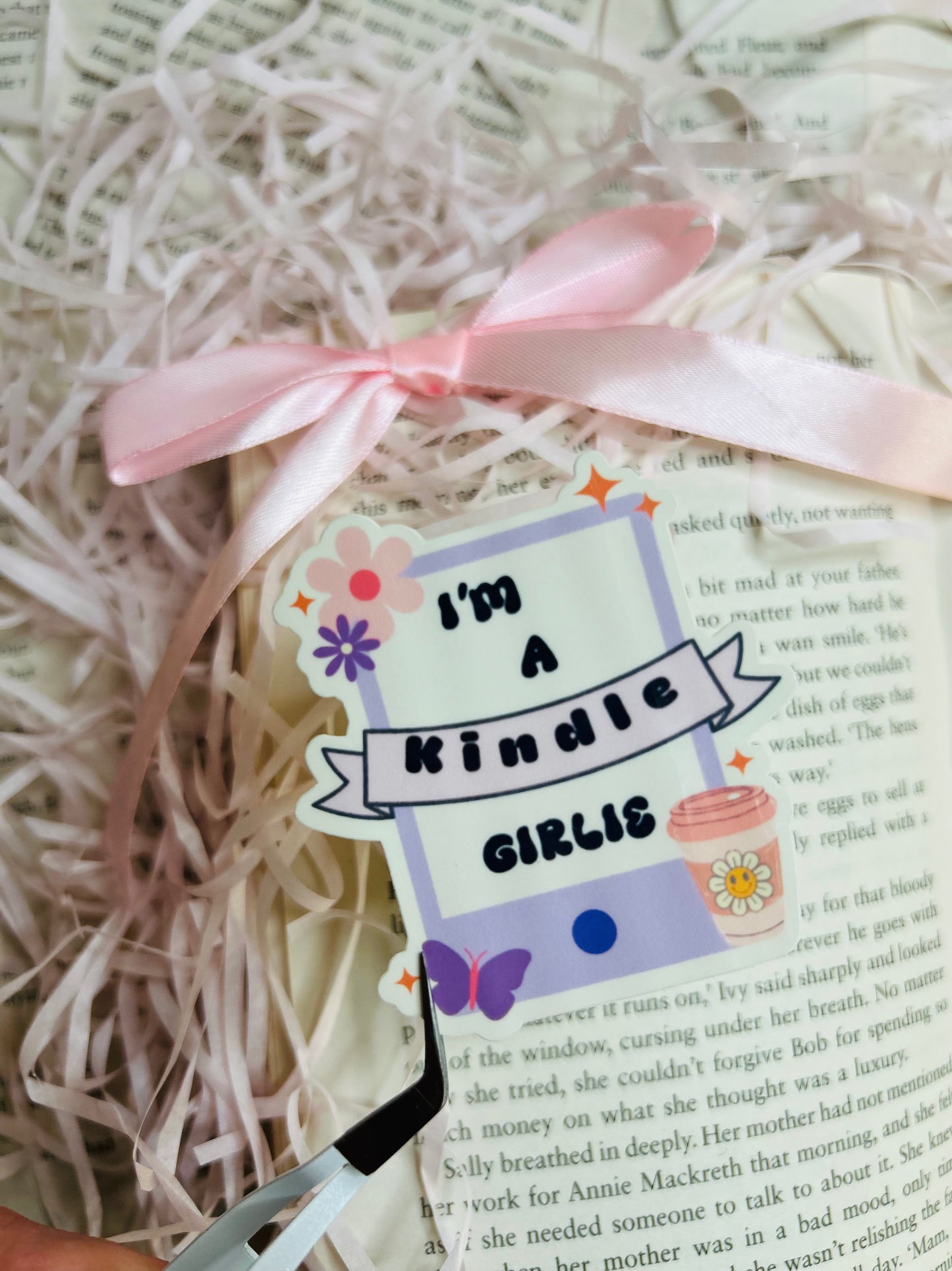 kindle girlie sticker