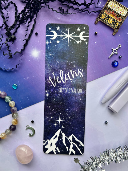 Officially Licensed Blue Velaris Starry Bookmark – ACOTAR-Inspired