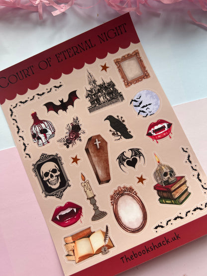 A Court of Eternal Night Sticker Sheet – Vampire Bookish Stickers