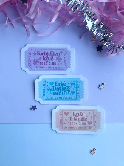Book Trope Book Club Holographic Stickers – 13 Designs for Book Lovers