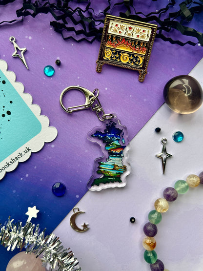 ACOTAR Acrylic Keyring – Map, bookish gift