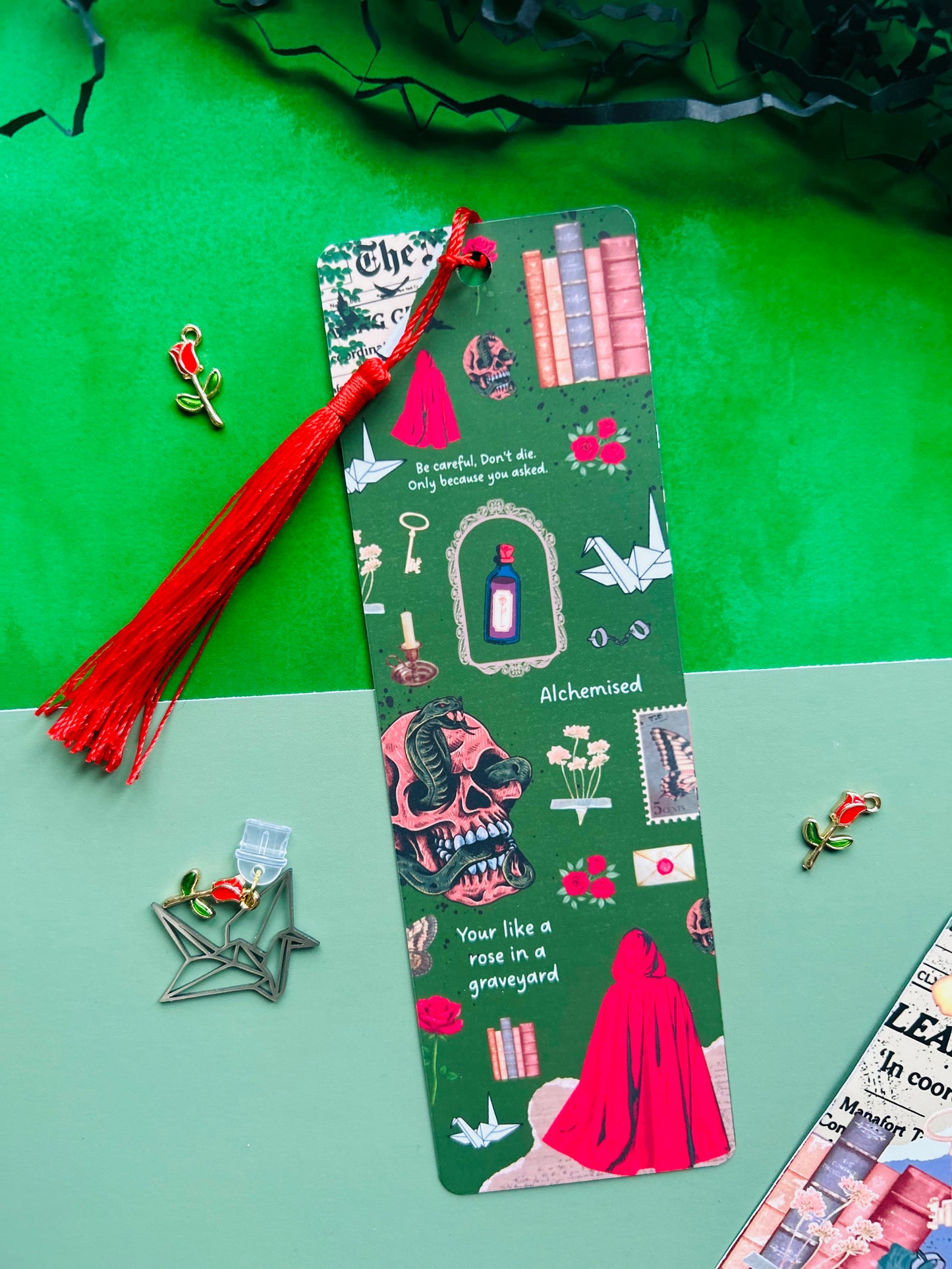 Alchemised Romance Inspired Bookmark – Double Sided Matte Laminated Fantasy Page Marker