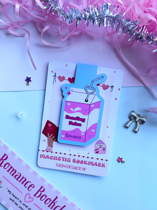 Reading Juice Magnetic Bookmark Set – Crime, Fantasy, and Romance Designs