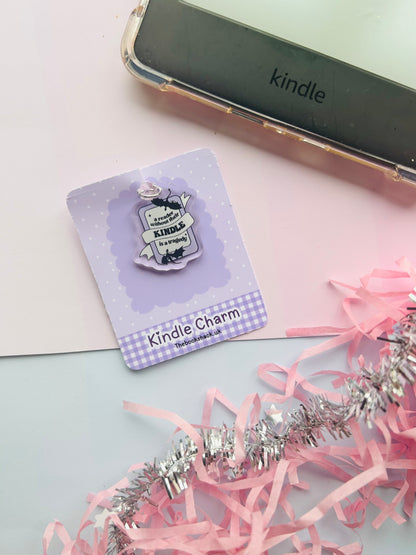 Dragon Kindle Charm – USB-C Acrylic Dust Plug for Readers