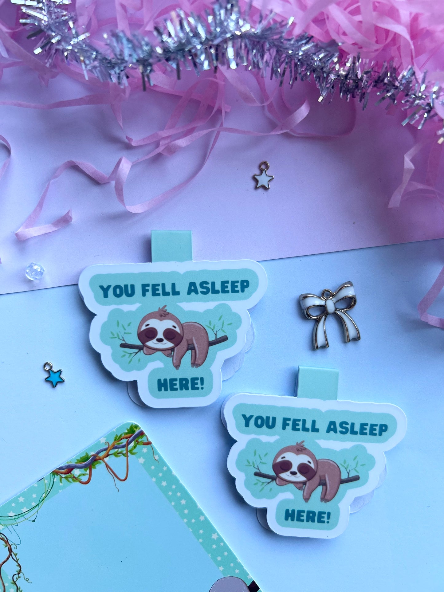 Sloth Magnetic Bookmark – ‘You Fell Asleep Here’ | Cute Gift for Book Lovers & Readers