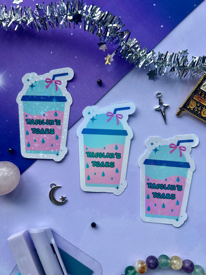 Tamlin’s Tears Holographic Sticker – ACOTAR Inspired 💧✨ ACOTAR Inspired Fantasy Sticker, acotar, bookish gifts, fantasy stickers