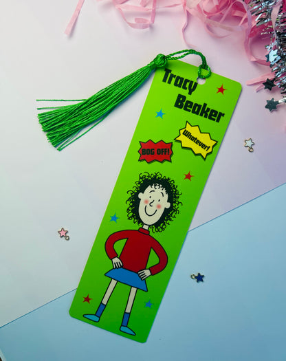 Tracey Beaker Inspired Bookmark – Green & Red Kids Book Bookmark