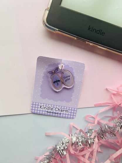Fantasy Girlie Dragon Kindle Charm – USB-C Bookish Dust Plug for E-Readers