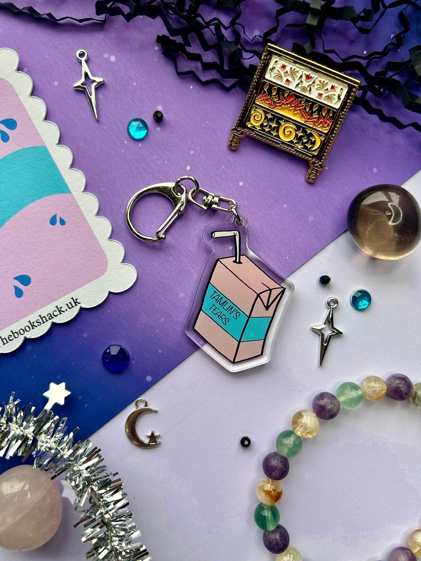 ACOTAR Acrylic Keyring – Tamlin’s Tears, bookish gift