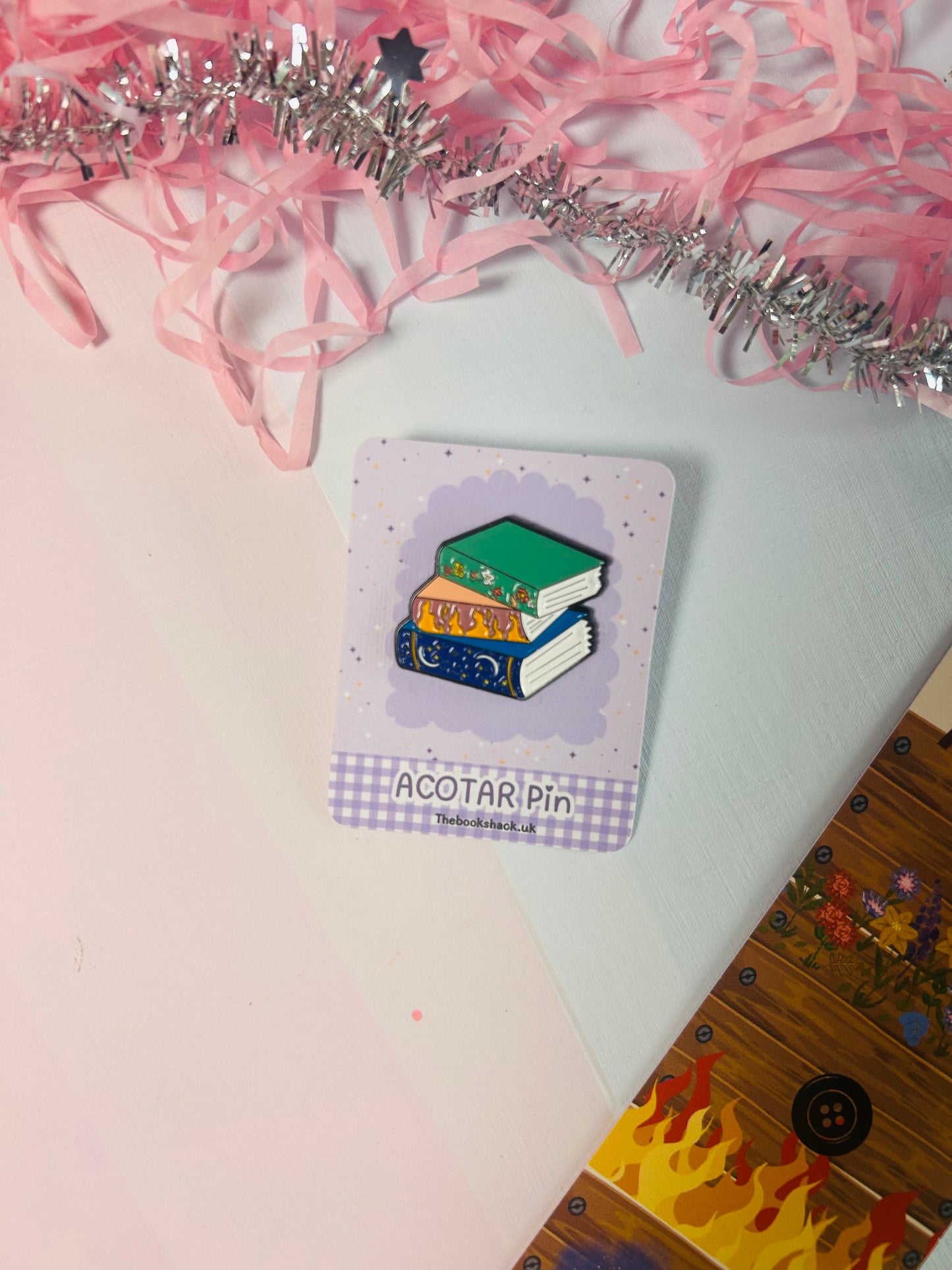ACOTAR Inspired Book Stack Enamel Pin – Feyre’s Drawers Bookish Pin