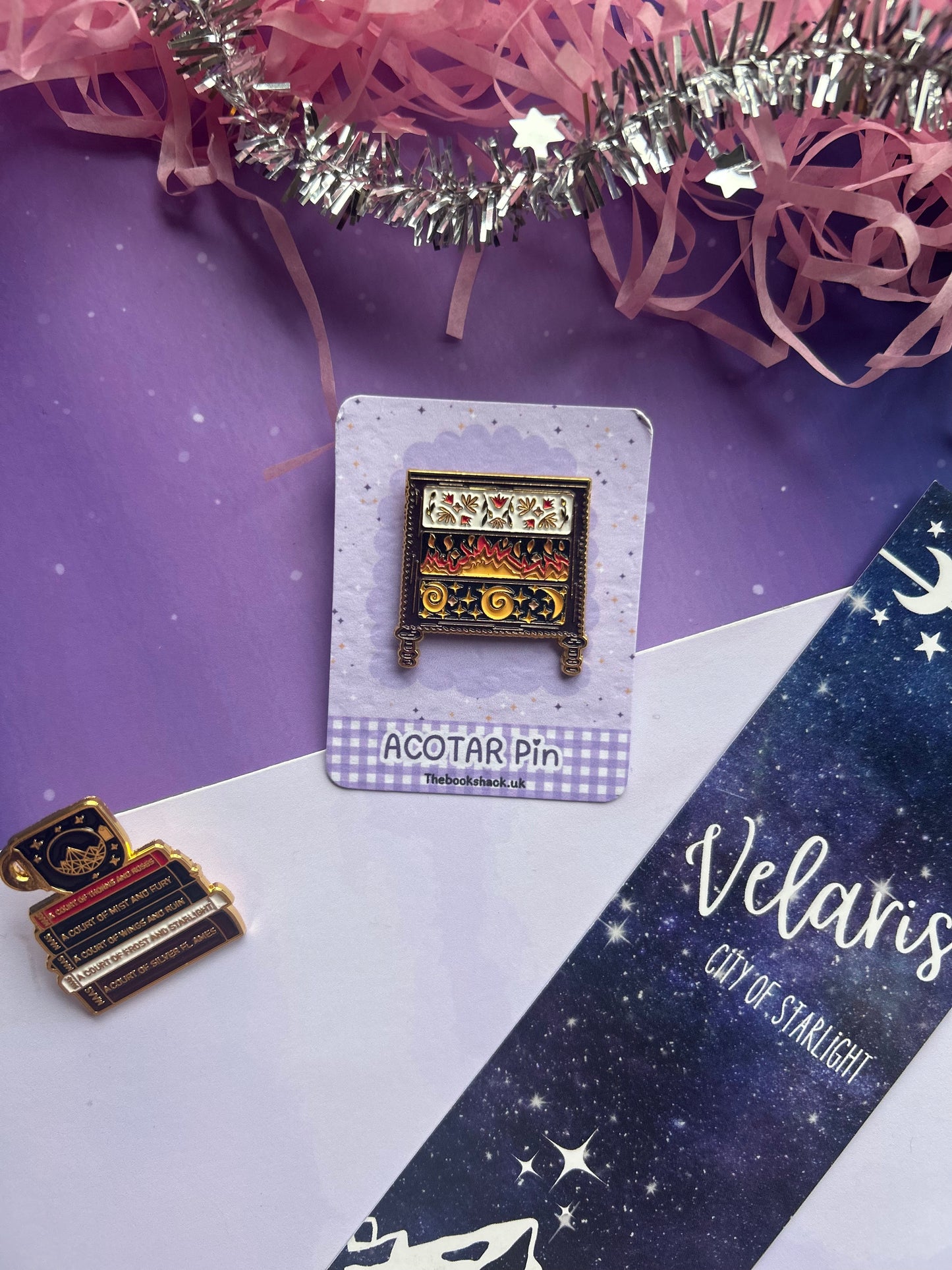 Feyre Inspired Enamel Pin – Fantasy Heroine Bookish Pin for Romantasy Readers