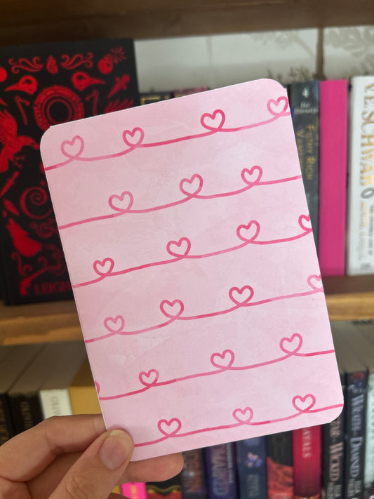 Brown & Pink bow Cowboy Boots Kindle Insert – Double-Sided Swirly Heart Design