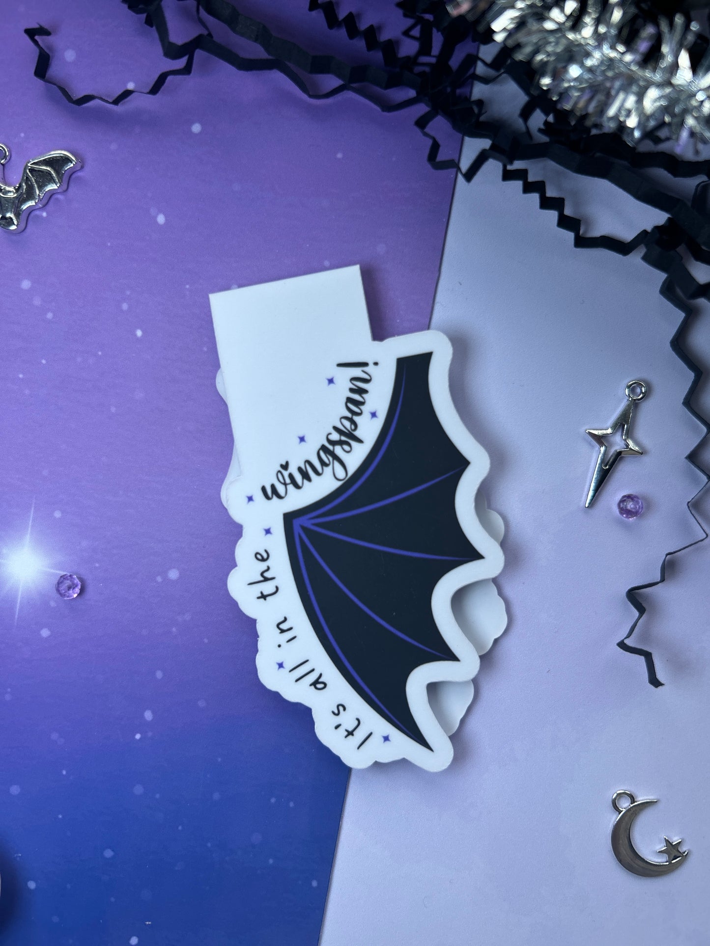 It’s All in the Wingspan Magnetic Bookmark – Bat Wing Fantasy Design
