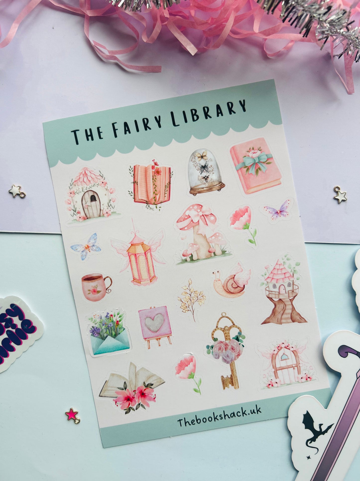 The Fairy Library Sticker Sheet – Fantasy Bookish Stickers