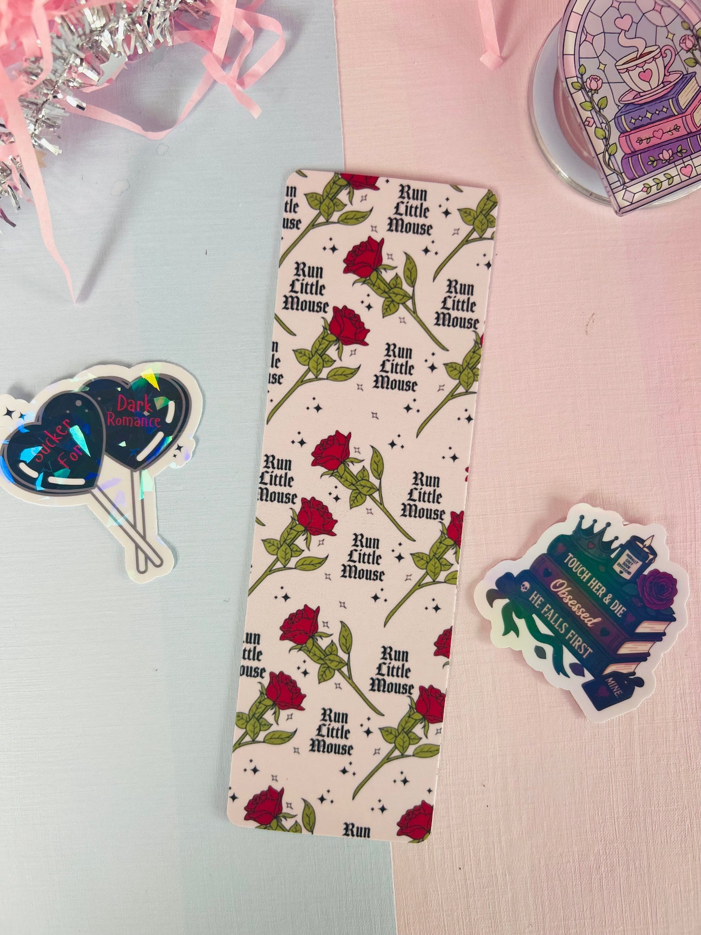 Run Little Mouse Bookmark – Double-Sided Dark Romance Bookmark