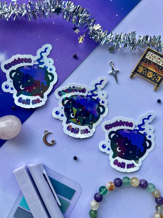 Holographic "Cauldron Boil Me" ACOTAR-Inspired Fantasy Sticker, acotar, bookish gifts, fantasy stickers