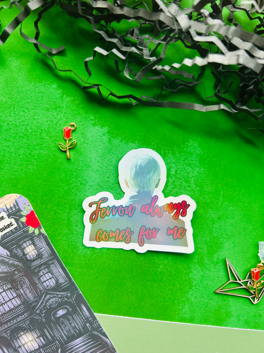 Alchemised Romance Inspired Holographic Sticker – Fantasy Bookish Laptop & Kindle Decal