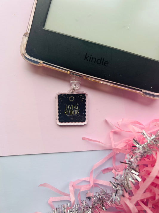 Celestial Fantasy Reader Kindle Charm – USB-C Moon & Star Dust Plug