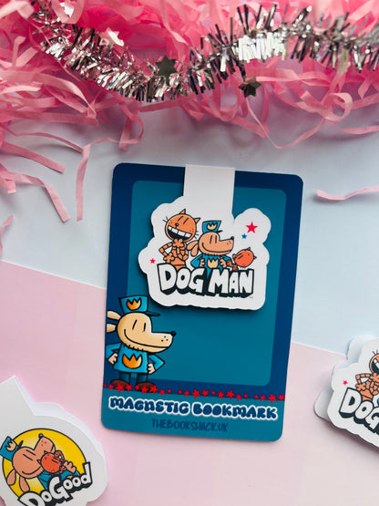 Dog Man Inspired Magnetic Bookmark – Kids Comic Book Page Marker