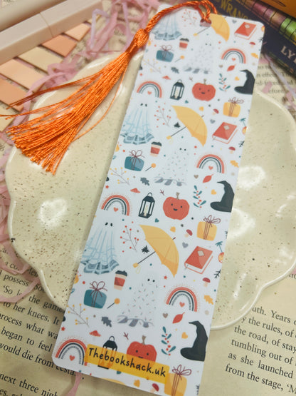 Fall Into a Good Book Bookmark – Double-Sided Autumn Halloween Bookish Accessory