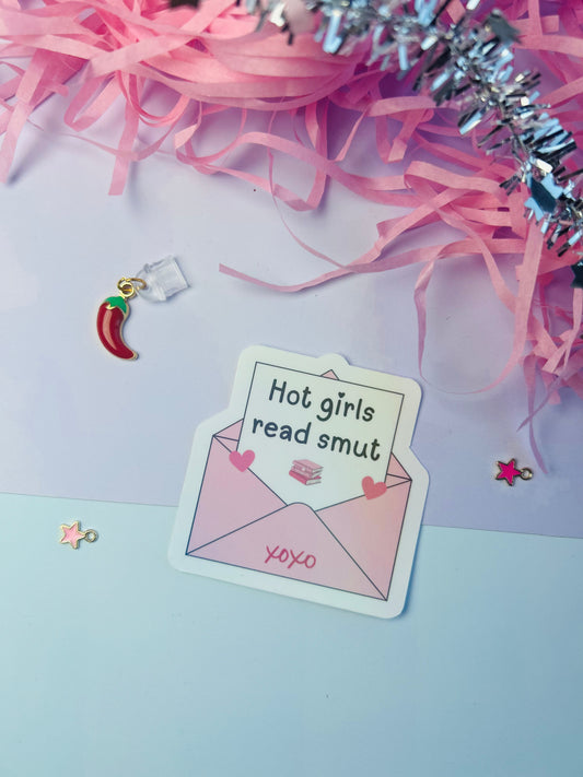 Hot Girls Read Smut Holographic Sticker – Dark Romance & Smut Bookish Sticker