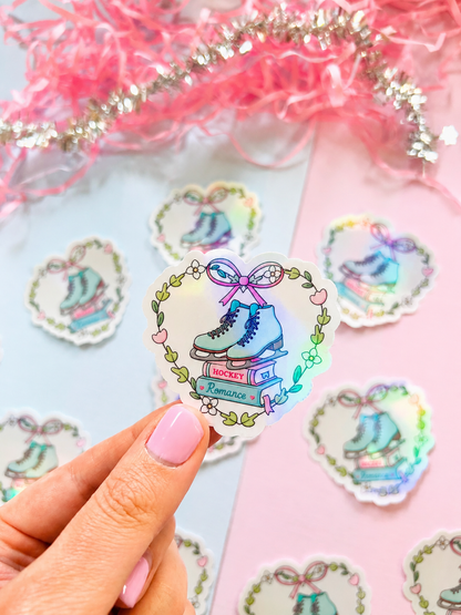 Ice Hockey Romance Holographic Sticker – Bookish Vinyl Decal