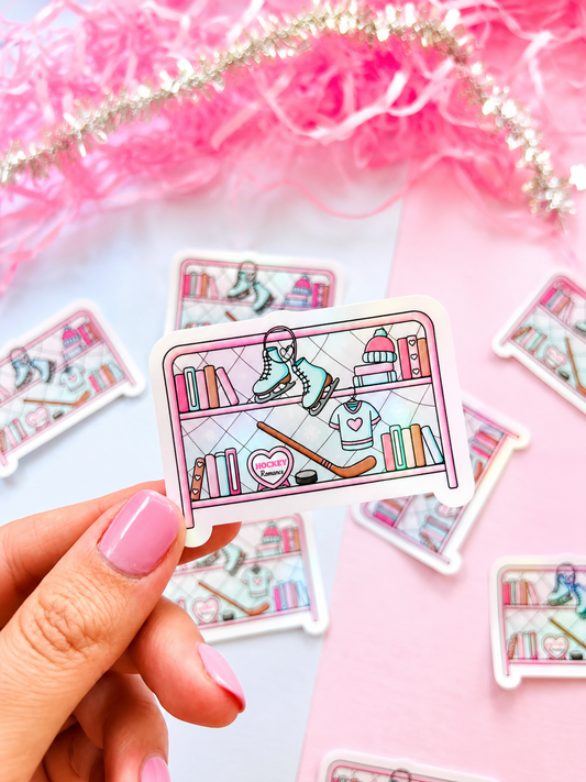 Ice Hockey Romance Net Holographic Sticker – Bookish Vinyl Decal