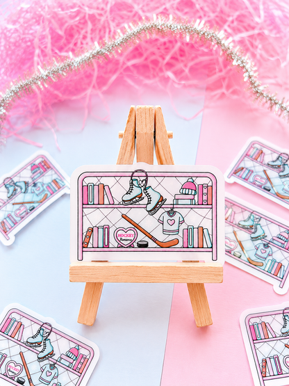 Ice Hockey Romance Net Holographic Sticker – Bookish Vinyl Decal