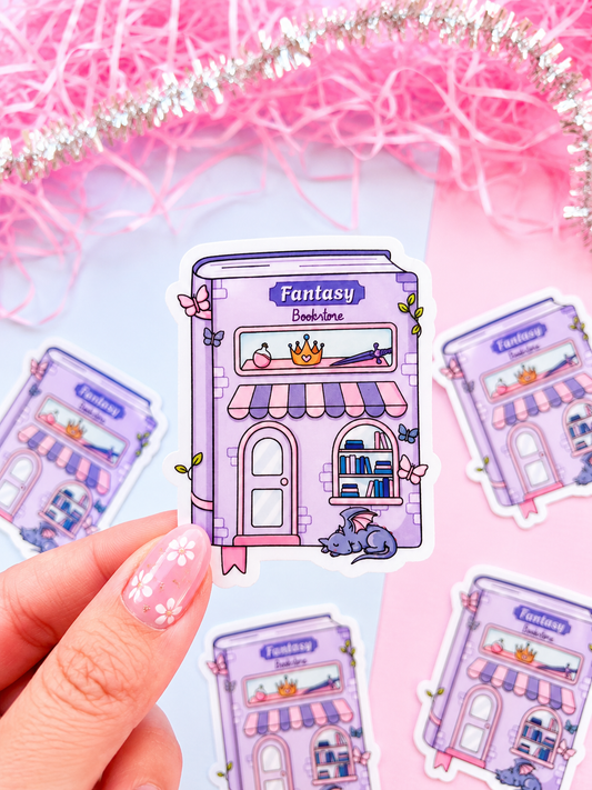 Fantasy Bookstore Holographic Sticker – Bookish Vinyl Decal