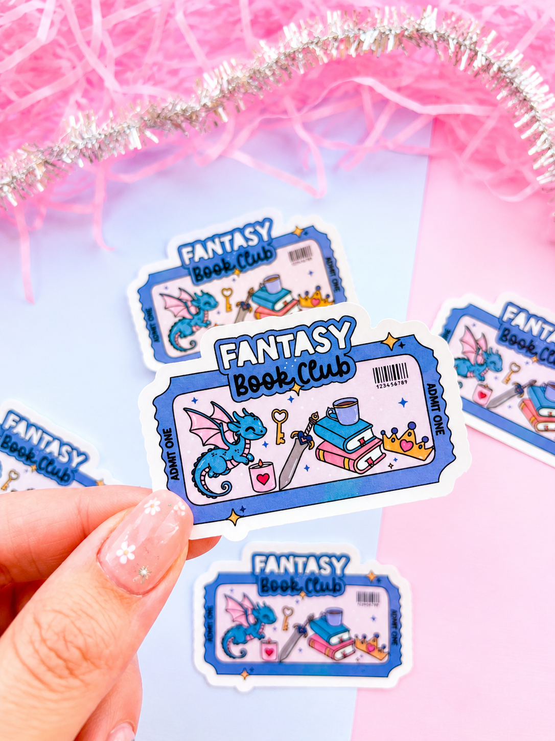 Fantasy Book Club Holographic Sticker – Bookish Vinyl Decal
