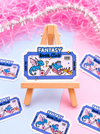 Fantasy Book Club Holographic Sticker – Bookish Vinyl Decal