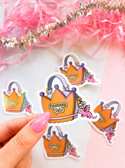 Fantasy Girlie Handbag Holographic Sticker – Bookish Vinyl Decal