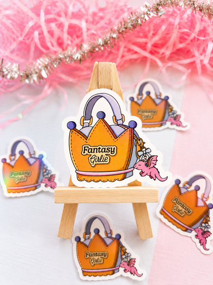 Fantasy Girlie Handbag Holographic Sticker – Bookish Vinyl Decal