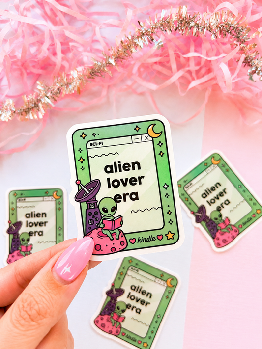 Alien Lover Era Holographic Sticker – Sci-Fi Romance Bookish Vinyl Decal