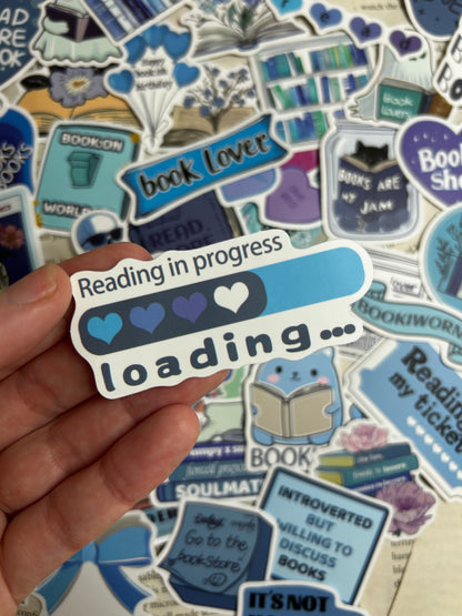 Mystery blue bookish sticker packs