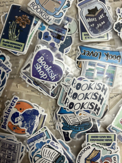 Mystery blue bookish sticker packs