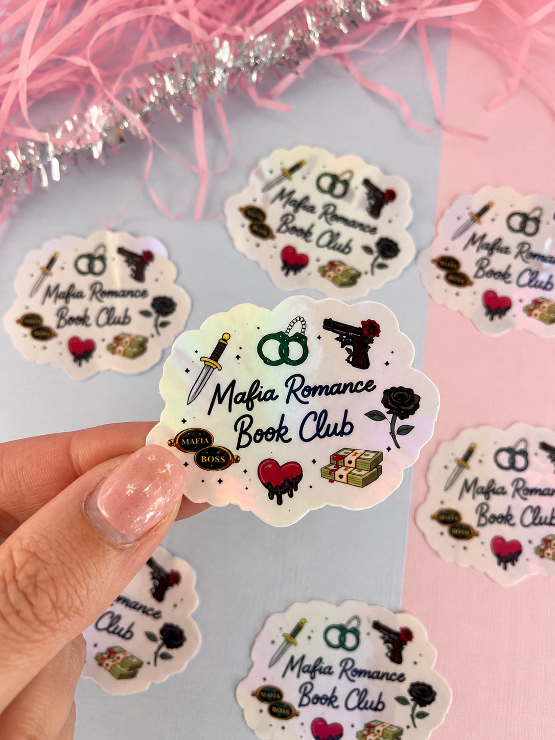 Mafia Romance Book Club Holographic Sticker – Dark Romance Vinyl Decal
