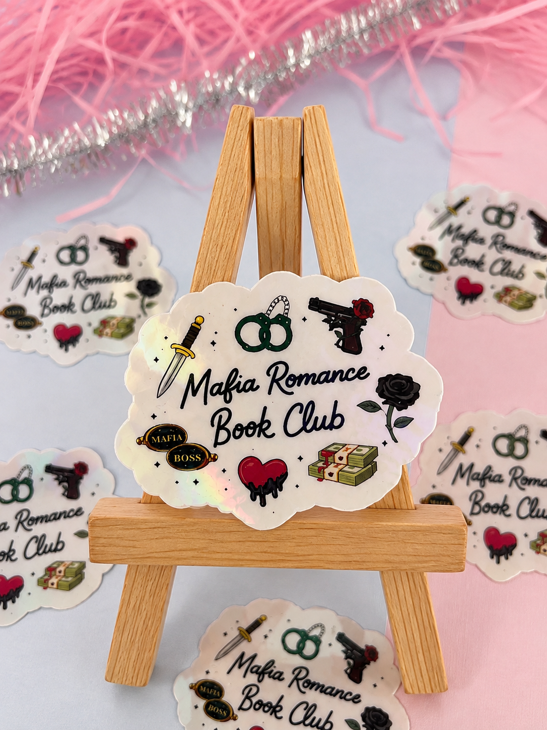 Mafia Romance Book Club Holographic Sticker – Dark Romance Vinyl Decal