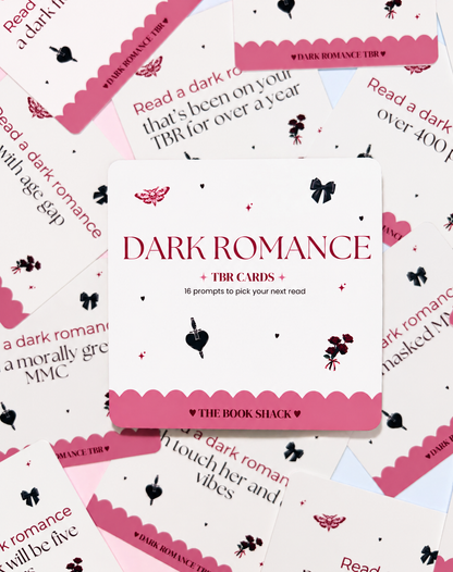 Dark Romance TBR Prompt Cards – 16 Bookish Reading Challenge Cards