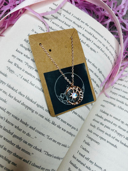 star & moon acotar necklace