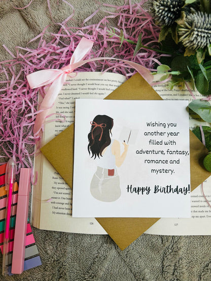 bookish birthday card