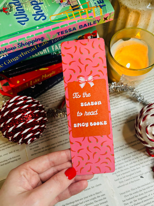 Christmas bookmark, tis the season to read spicy books