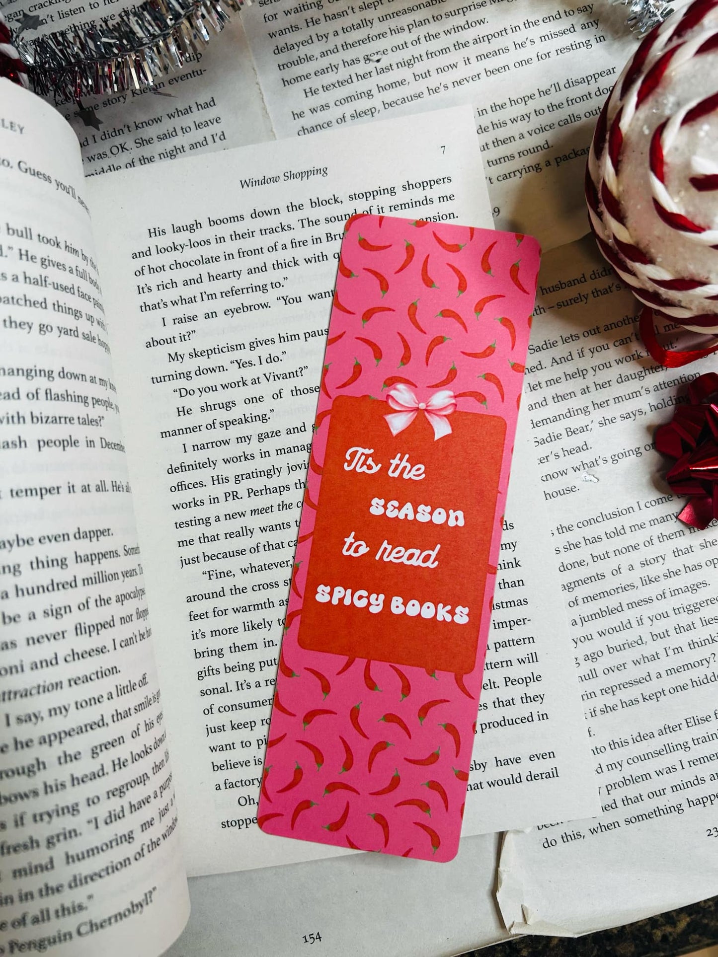 Christmas bookmark, tis the season to read spicy books