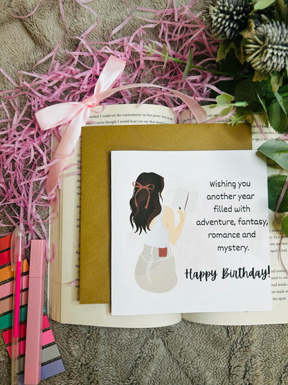 bookish birthday card