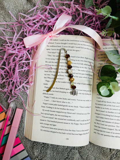 bookish beaded bookmark