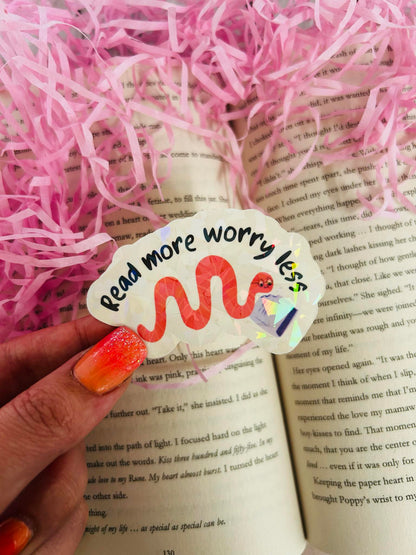 book worm bookish sticker